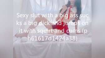 Sexy slut with a big ass sucks a big dick and jumps on it with squirt and cums (ph61617d1424a38)